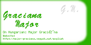 graciana major business card